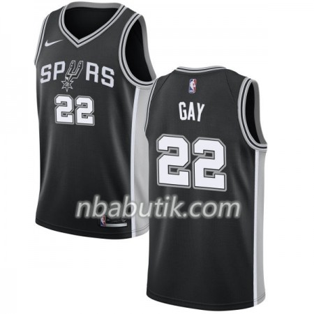 NBA Mænd Trøje San Antonio Spurs Rudy Gay 22 Nike 2017-18 Sort Swingman NBA Mænd Trøje San Antonio Spurs Rudy Gay 22 Nike 2017-18 Sort Swingman